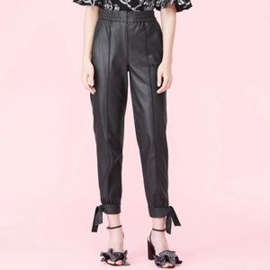 Rebecca Taylor Vegan Leather Tie Cuff Pant - Size 00 SOLD OUT